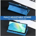 thumbnail image 4 of ELEHOLD Case for Samsung Galaxy A16 5G, Flower Embossed Flip Leather Wallet Phone Case with 3 Card Slots & Wrist Strap,Blue, 4 of 8