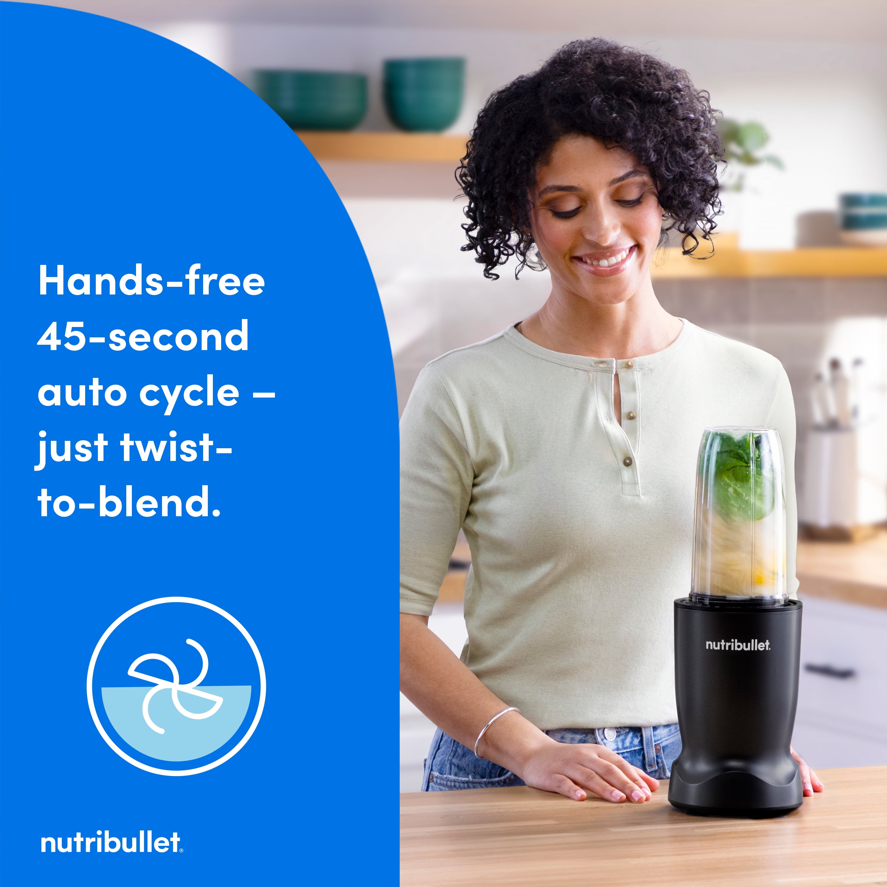 nutribullet Turbo Single Serve Blender NB10400AK, 1000W Matte Black