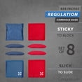 thumbnail image 2 of Play Platoon Professional Cornhole Bags - Set of 8 Regulation All Weather Two Sided Improved Bean Bags for Pro Corn Hole Game - 4 Red & 4 Navy Blue, 2 of 9