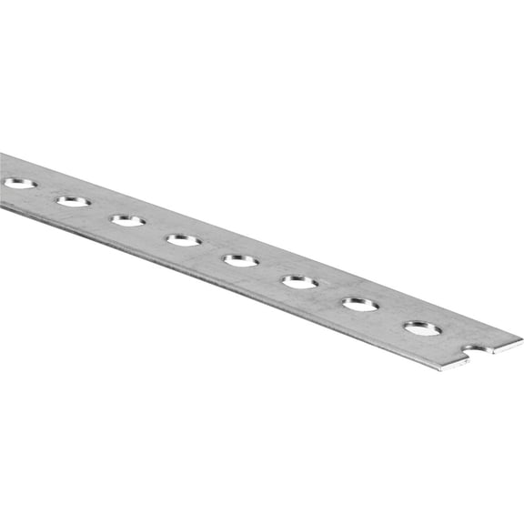 National Hardware Flat Bar Slotted Galvanized Steel - Corrosion Protection - 1.375" x 36" x 0.08"