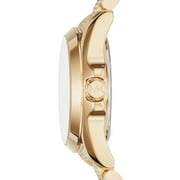 Michael Kors Gold Bradshaw MK Logo Crystal Glitz Ladies 43mm Watch MK6487