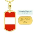 thumbnail image 3 of Drapeau Autriche Porte-Clés en Acier Inoxydable Ou or 18 Carats, 3 of 8