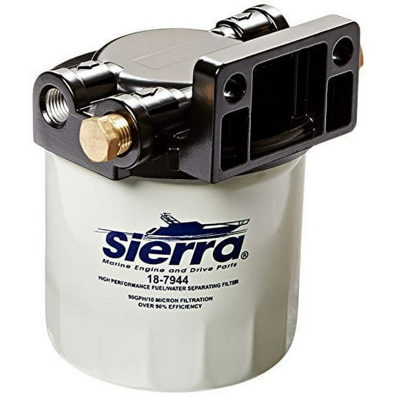 Sierra 18-7983-1 Aluminum 10-Micron 1/4" Fuel Water Separator Kit for Select Mercury Marine & Mercruiser Stern Drive Marine Engines