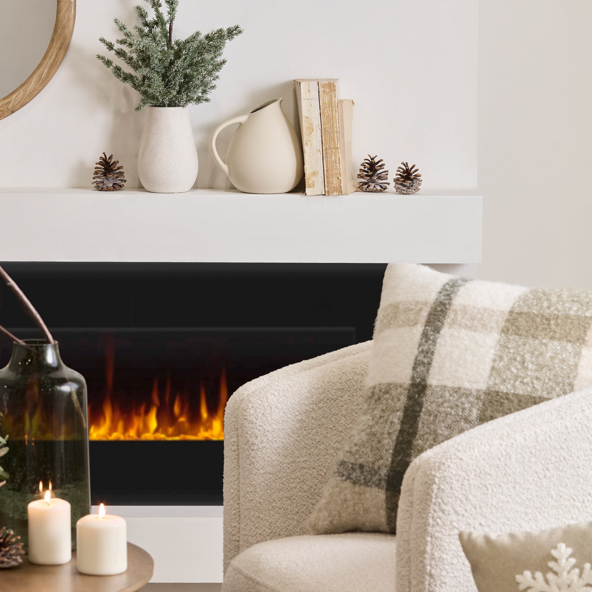 Bouclair vase with handle, Textured ceramic vase