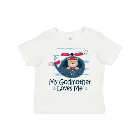 

Inktastic My Godmother Loves Me Boys Gift Toddler Boy Girl T-Shirt