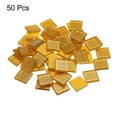thumbnail image 3 of Mosaico Azulejos, Vidrio Azulejos, Brillo Cristal Mosaico Vidrio Piezas Granel Cuadrado Brillo Cristal Mosaico Azulejos 2 x 2cm para Hogar Decoración, 50uds(200g, Oro), 3 of 5