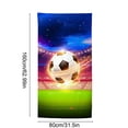 thumbnail image 3 of Cififendec Soccer Theme Microfiber Beach Towel, Super Soft, Oversized, 63"*31.5", Absorbent and Quick Dry Beach Towel, Soccer Fans Gift, 3 of 5