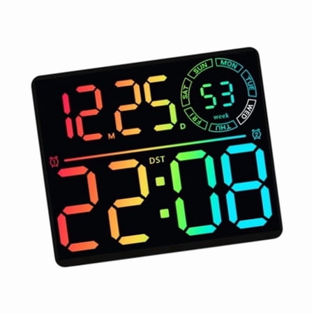 ANXPTIME Color Changing Electronic LED Digital Clock With LED Display Alarm Function