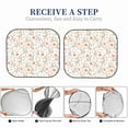 thumbnail image 5 of Goofa Flower Rabbit Pattern 2 Piece Car Windshield Sun Shade Foldable | Front Windshield Shade for Sun, Heat and UV Rays | Sunshade for Car Front Window-Medium, 5 of 7