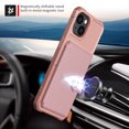 thumbnail image 4 of Dteck Case for iPhone 14 6.1-inch,Magnetic Leather Card Slots Wallet Case Shockproof Rubber Flip Durable Cover,Rosegold, 4 of 7