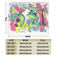 thumbnail image 3 of Funny Skater Bearded Dragon Blanket – Retro 90s Graffiti Fleece Throw,Cool Lizard Art Decor 80x60, 3 of 6