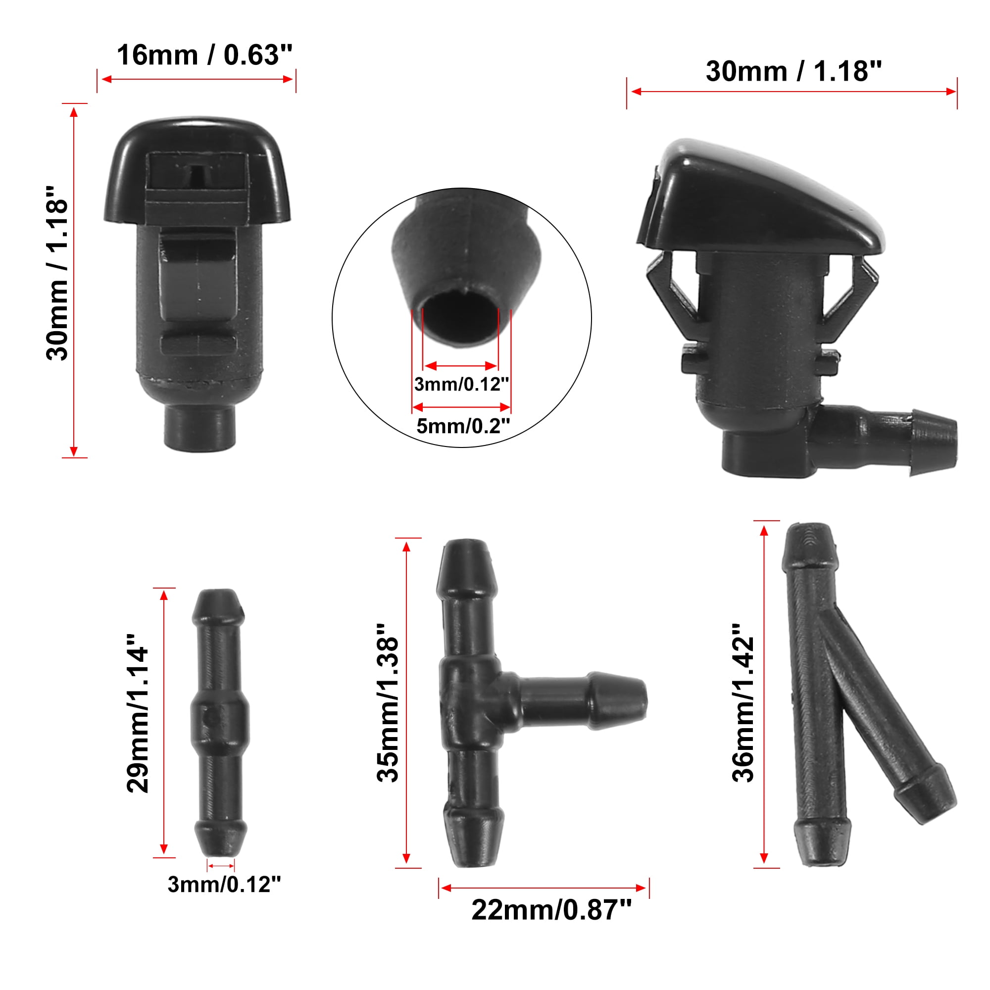 Unique Bargains Front Windshield Washer Nozzles Kit for Jeep Grand Cherokee 2011-2018