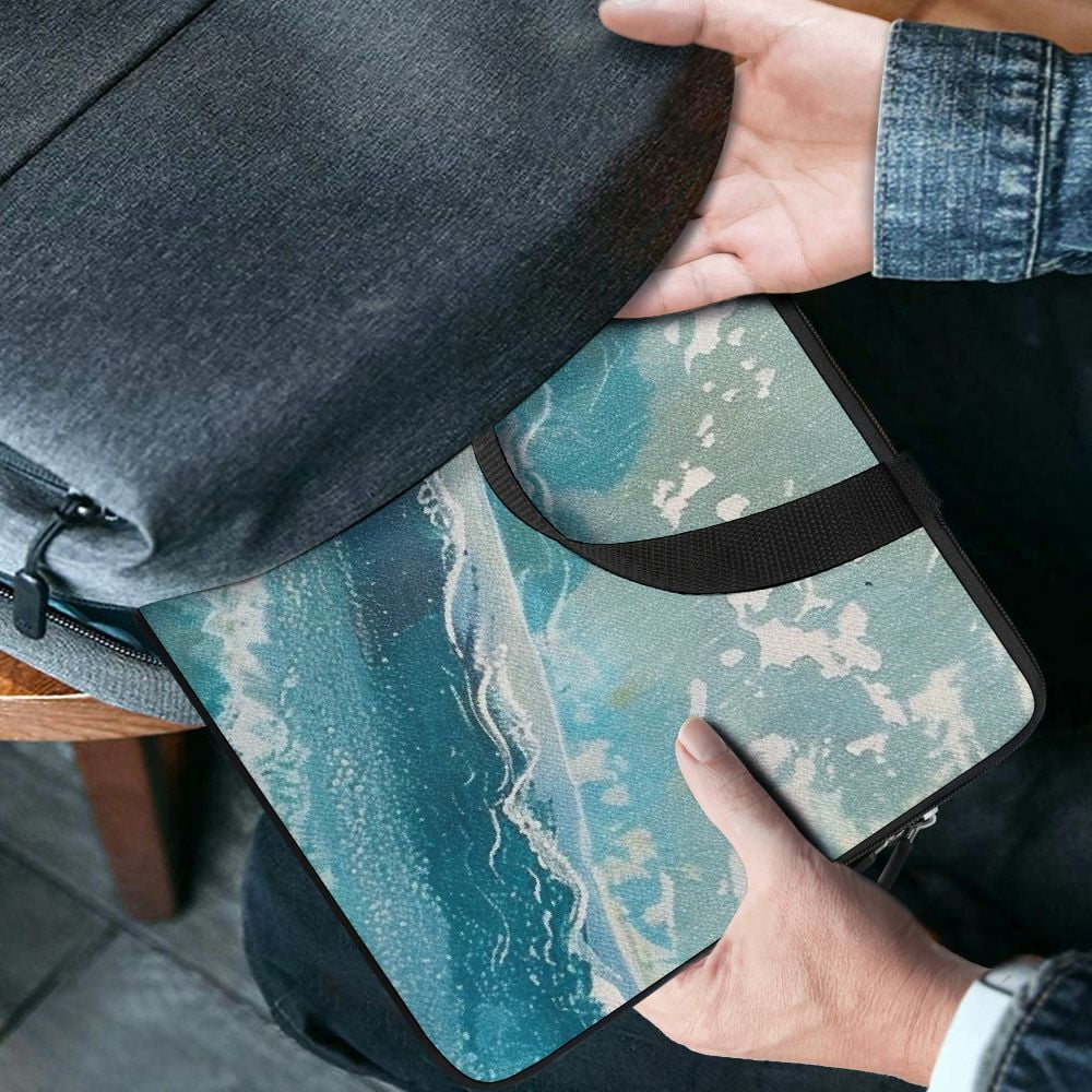 JRXY Wave Ocean Sky Diving Fabric Computer Protective Handle Case Laptop Sleeve Bag 15inch