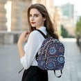 thumbnail image 6 of FORMRS Mini Backpack Purse for Women Quilted Travel Daypack Casual Shoulder Bag, Blue Fireworks Pattern, 6 of 7