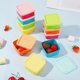 thumbnail image 4 of Juego de 10 mini recipientes para alimentos – 7 x 7 x 3 cm – Herméticos y reutilizables – Para aperitivos, frutos secos, fruta y objetos pequeños – Plástico – Multicolor, 4 of 8