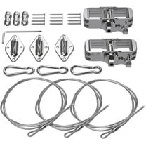 Sun Shade Sail Hardware Kit with 18' (6'x3) Cable Wire Rope, Triangle Shade Sail Installation Kit for Deck Yard Garden B
