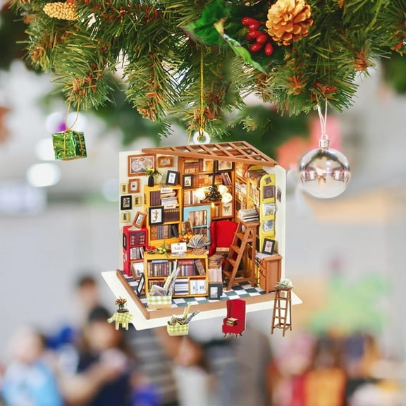 Christmas Hanging Decorations Book Lover Fun Reading Christmas Book Store Acrylic Ornament