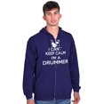 thumbnail image 5 of Can't Keep Calm a Drummer Percussion Zip Up Hoodie Men's Women's Brisco Brands S, 5 of 6