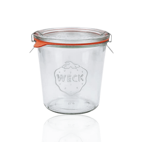 WECK 742 Mold Jars - 580ml (19.5oz) - Set of 6 Weck Jars - Glass Canning Jars