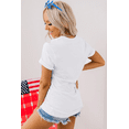 thumbnail image 3 of Women's White Floral Star American Flag Graphic T-Shirt for Casual Summer Style | [ZhiHiMeRi] | (US 20-22)2XL, 3 of 9