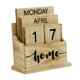 thumbnail image 3 of Calendario perpetuo de madera con bloques de madera para escritorio, regalo de mesa, rústico Hogar, 3 of 9