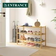 thumbnail image 6 of decorUhome 3 Tier Bamboo Shoe Rack , Shoe Shelf for Closet, Shoe Storage Organizer for Entryway, Natural, 26.7" x 11" x 18.3", 6 of 8