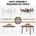 thumbnail image 5 of 12'x12'/10'x10' Gazebo,Canopy Tent,Outdoor Gazebo for Backyard & Patio Furniture,Pop Up Tent with Curtains and 144 Square Shelter,2-Tiered Vented Top, 5 of 9
