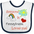 thumbnail image 3 of Inktastic Someone in Pennsylvania Loves Me Boys or Girls Baby Bib, 3 of 4