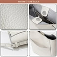 thumbnail image 3 of Shoulder Bucket Bags for Women Genuine Leather Fashion Crossbody Stitching Handbags and Purses with Magnetic Closure, 3 of 7