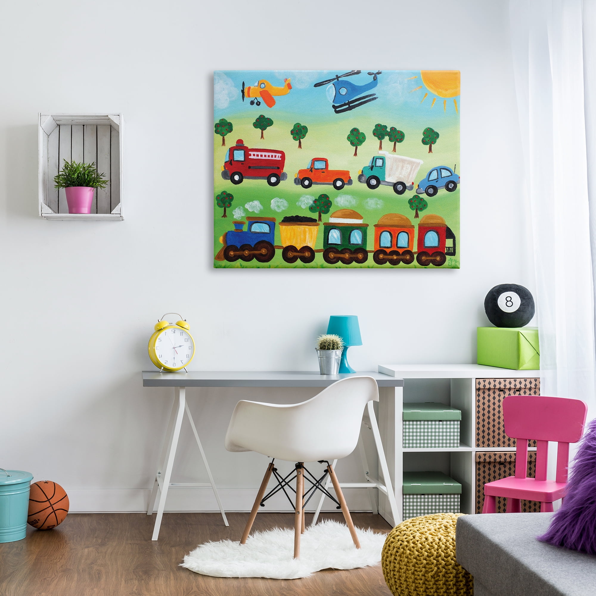 The Kids Room by Stupell The Kids Room by Stupell Planes, Trains, and Automobiles Canvas Wall Art by nJoyArt