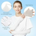 thumbnail image 4 of Tignapoo Brassards Rafraîchissants Protection UV Noirs avec Trous pour les Pouces pour Cyclisme et Activités Extérieures - 1 Paire de Gants Longs Sans Doigts Respirants et Évacuant l'Humidité, 4 of 6