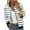White, variant on ChaoHeng Womens Jackets and Coats Clearance Winter Fashion Trends,Women's Casual Fashion Printed Pocket Zippered Coat(White,S)