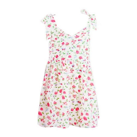 

Fesfesfes Spring Dress Floral Parent-Child Dress Cute Floral Print Princess Midi Dress Women s and Girls Dress