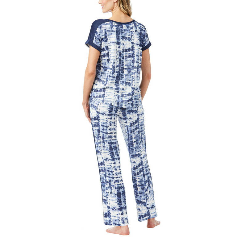Lucky Brand Ladies' 4-Piece Pajama Set (Large, Winter Tie Dye) 