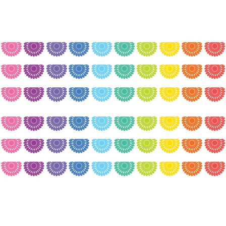 Teacher Created Resources Colorful Fiesta Die-Cut Border Trim, 35 Feet Per Pack, 6 Packs