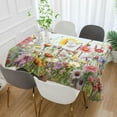 thumbnail image 5 of Coolnut Wildflowers Rectangle Tablecloth Waterproof Polyester Table Clothative Stain Resistant & Wrinkle Resistant Washable Table Cover for Dining Table/Party/Camping 54x54 Inch Decor Gift, 5 of 7