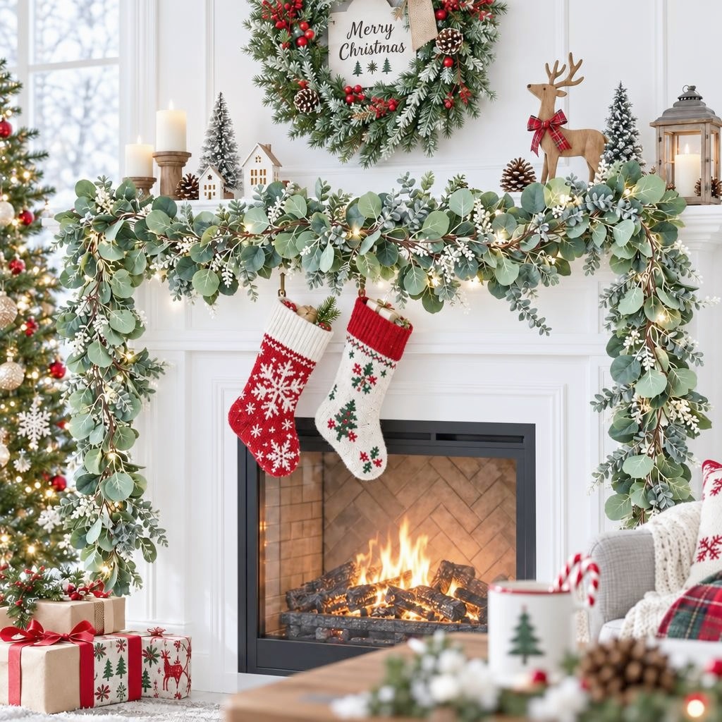 Scidweet Christmas Eucalyptus Garland 2-Pack photo 1