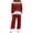 Wine, variant on Womens Christmas Pajamas Set Long Sleeve Crewneck Top and Drawstring Pants Casual Sleepwear 2-Piece Holiday Lounge Homewear Outfits