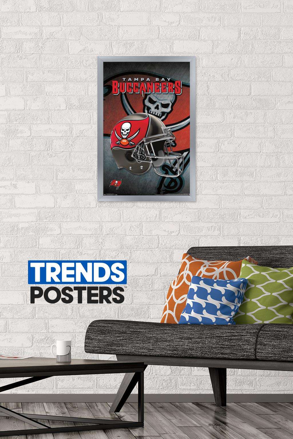 NFL Tampa Bay Buccaneers - Helmet 16 Wall Poster, 14.725" x 22.375", Framed