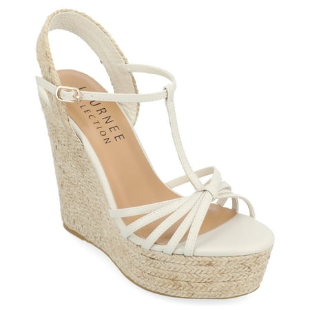 

Journee Collection Womens Yara Tru Comfort Foam Buckle Espadrille Wedge Sandals