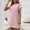 #221-Pink, variant on Warop Women's Casual Dress, Solid Color Round Neck with Color Block Short Sleeve and Pocket, Summer Short Length for Daily Wear and Outdoor