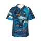 thumbnail image 1 of Fotbe Blue Iceberg Leaf Wolf Camisa Hawaiana para Hombre Unisex – Camisa Casual de Verano con Botones de Manga Corta de Algodón y Lino,Small, 1 of 7