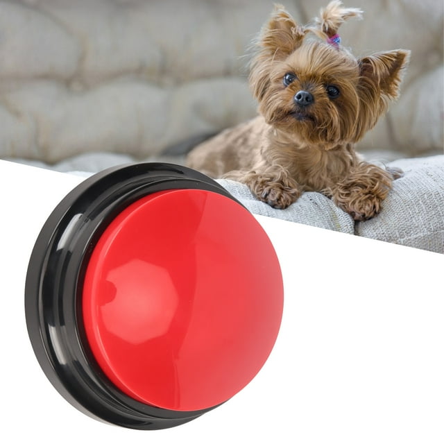 Dog Buttons Educational Recordable Pet Training Buzzer With 30 Second Voice Recording For Interactive Dog Voice Commands