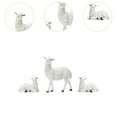 thumbnail image 6 of deevoka 3x Mini Sheep Statue Artwork White Lamb Sculpture for Patio Desk Living Room, 6 of 9