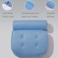 thumbnail image 3 of Almohada de baño de lujo de gran tamaño, azul brillante, almohada de baño para soporte de cuello y espalda, malla de aire 3D transpirable para bañera, se adapta a todas las bañeras,, 3 of 5