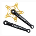 thumbnail image 2 of 170mm 130BCD bicicletas conjunto de de manivela simple y doble 9 10 11 bicicleta de carretera conjunto de cigüeñal forjado de aluminio Oro negro Soledad Brazos de manivela de bicicleta, 2 of 6