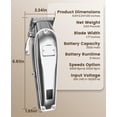 thumbnail image 7 of Cordless Dog Grooming Clippers for Thick Heavy Coats with Metal Blades and Low Noise Design, 7 of 7