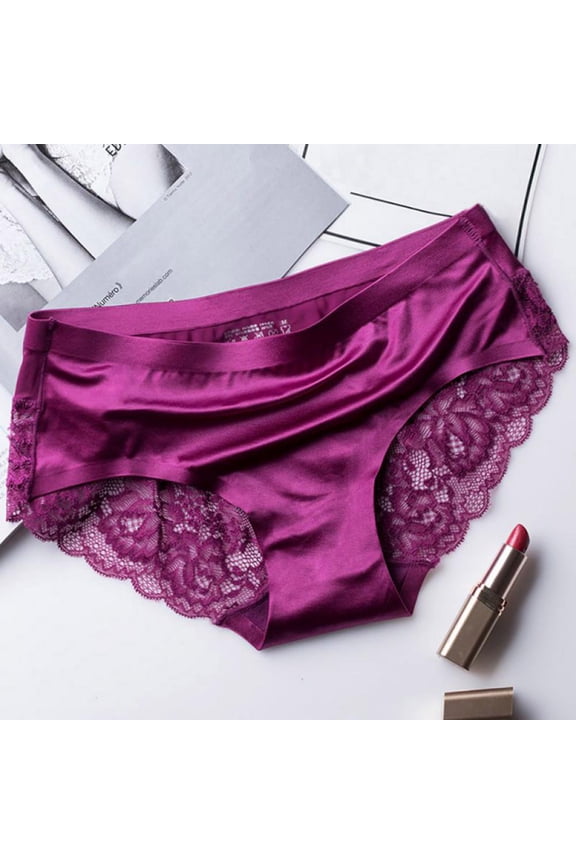 Sexy Lace Underwear for Women Frozen Silk Seamless Panties with Silky Tactile Touch,Assorted Colors S/M/L/XL/2XL/3XL