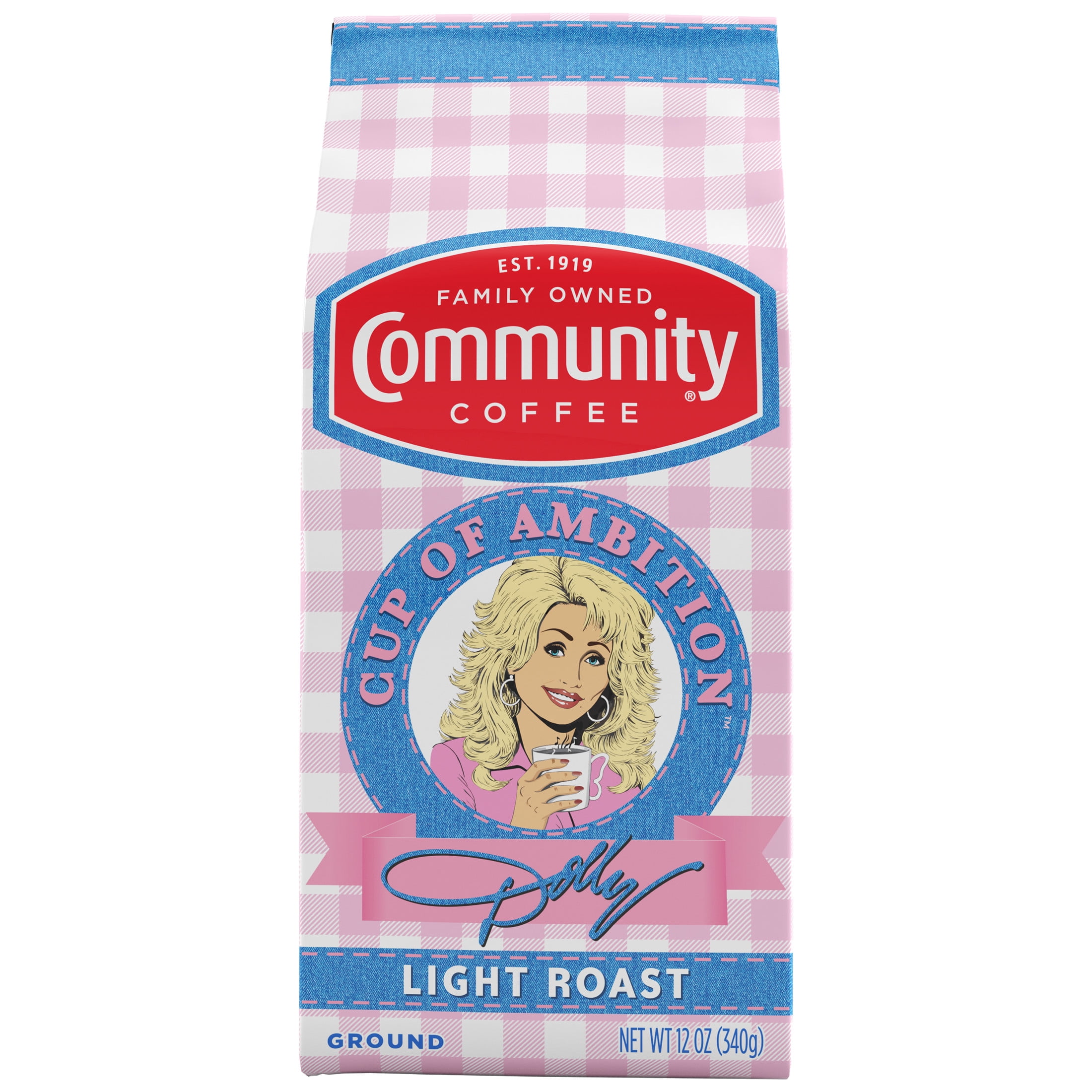 Dolly Parton’s Cup of Ambition™ with Community Coffee® Light Roast Ground 12 Ounce Gable Top
