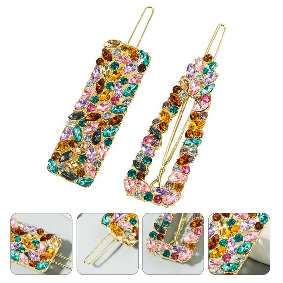 UPGRATOR 2Ud Pasador De Con Accesorio De Aleación Para Mujer Color Variado